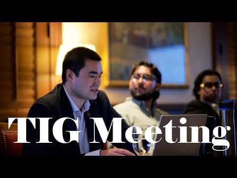 YouTube thumbnail for a TIG meeting recording