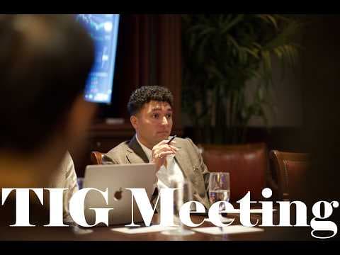 YouTube thumbnail for a TIG meeting recording